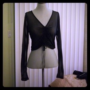 Urban Outfitters sheer long sleeve crop